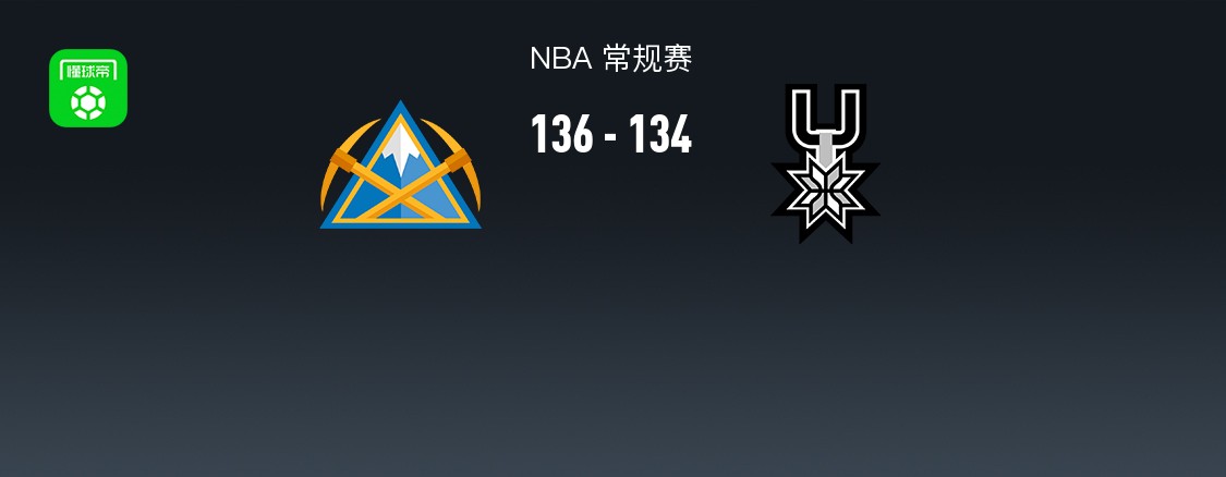 NBA戰(zhàn)報(bào)：掘金加時(shí)136-134險(xiǎn)勝馬刺取NBA8連勝，約基奇39+8+13