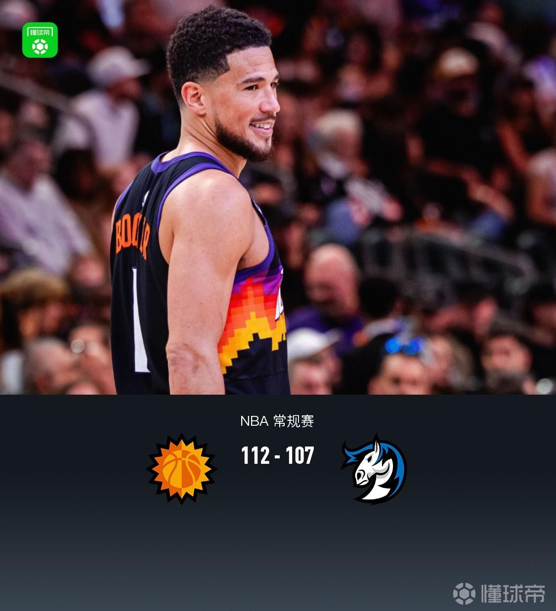 太陽112-107險勝獨行俠，布克37+5+9，狄龍28分